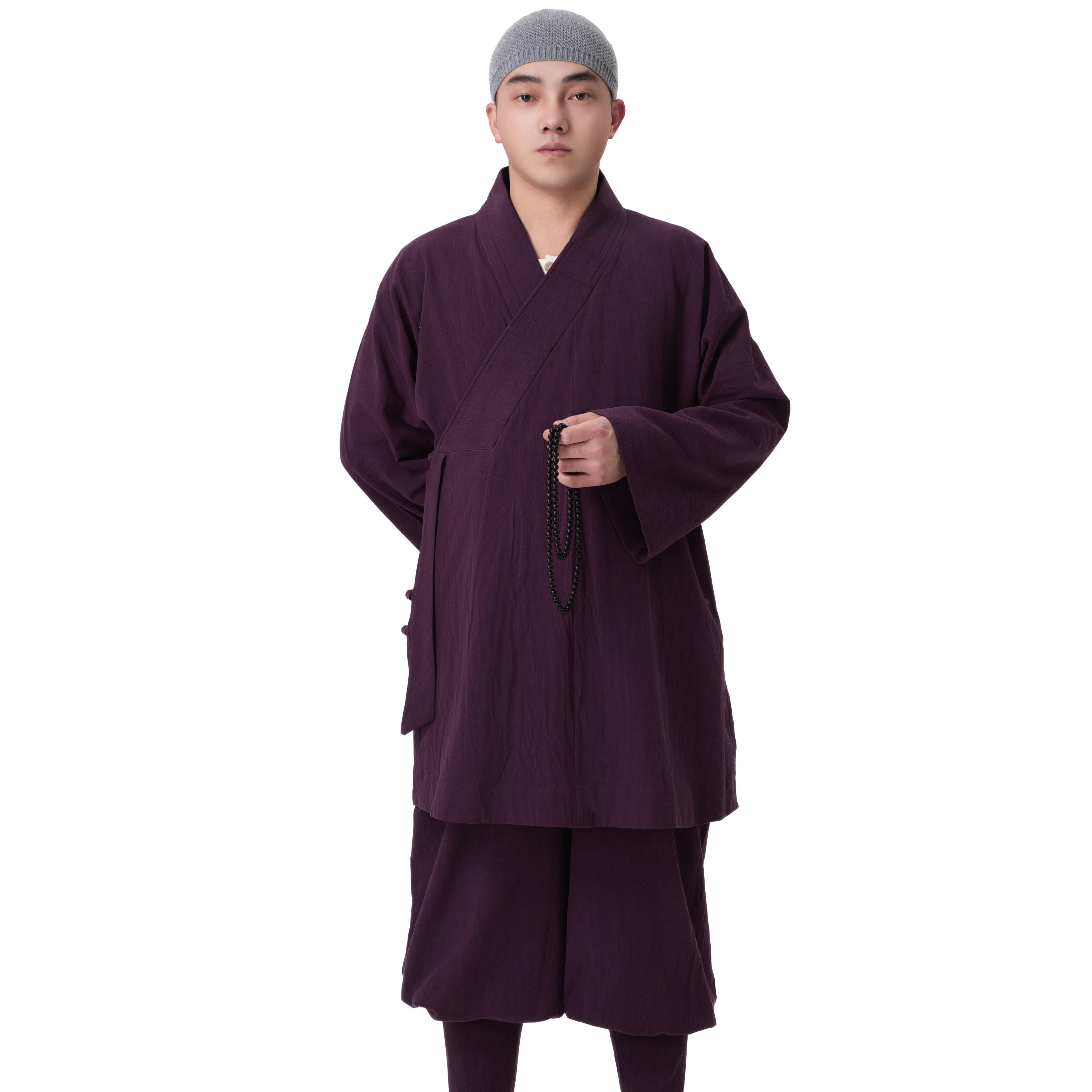 特价春秋季僧服亚麻罗汉褂套装短褂僧人和尚服出家人比丘尼僧衣小