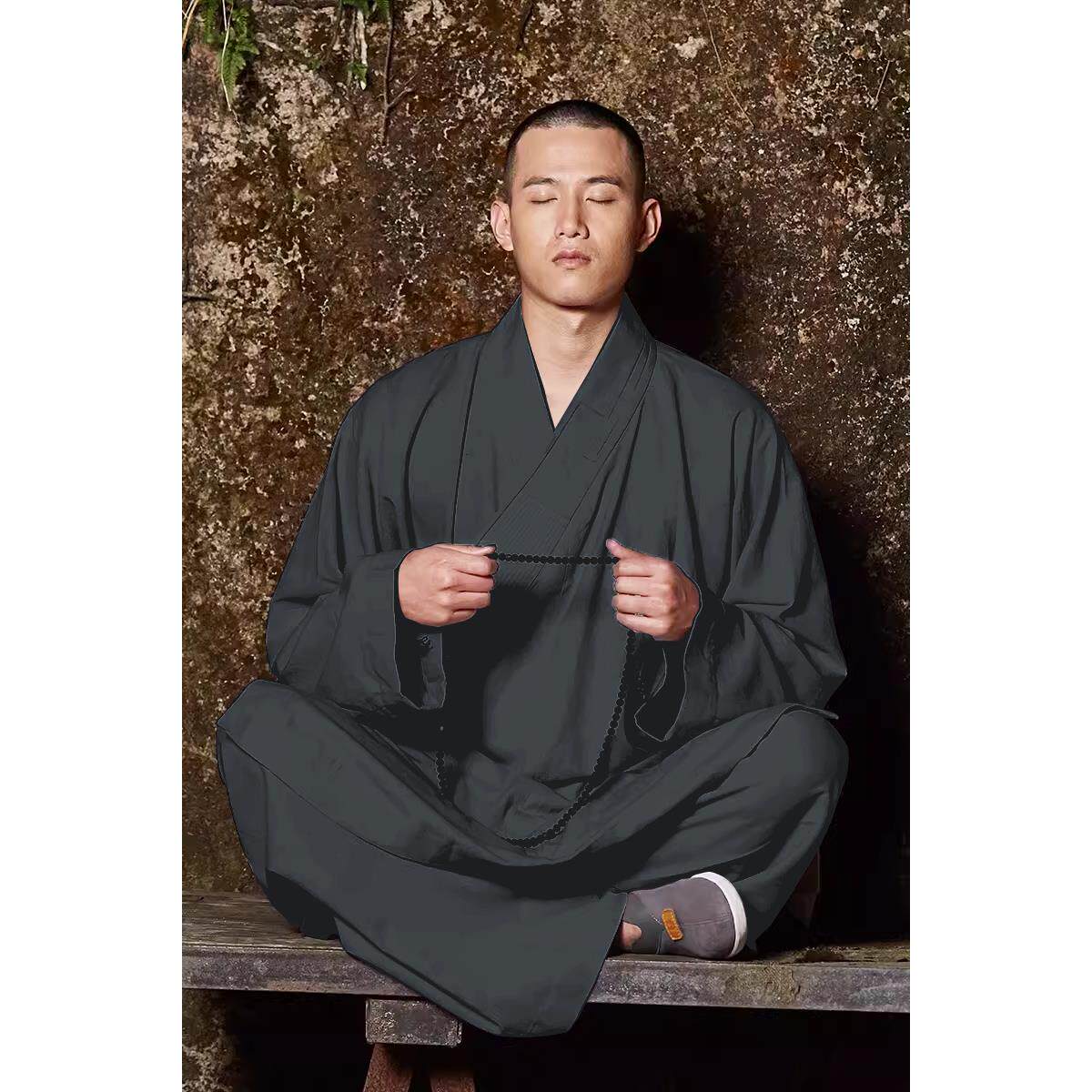 特价慈缘棉麻僧服和尚服夏季新款禅修服灰色罗汉衫僧衣禅服