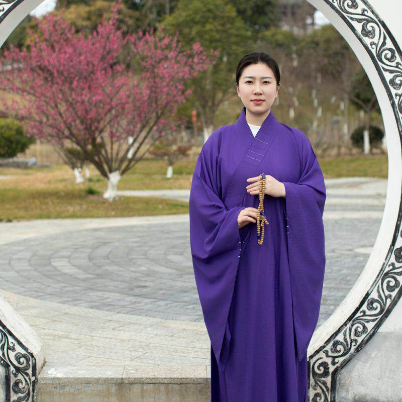 特价梵戒精品白色海青居士服多丽丝垂顺禅修服男女皈依服装不透明