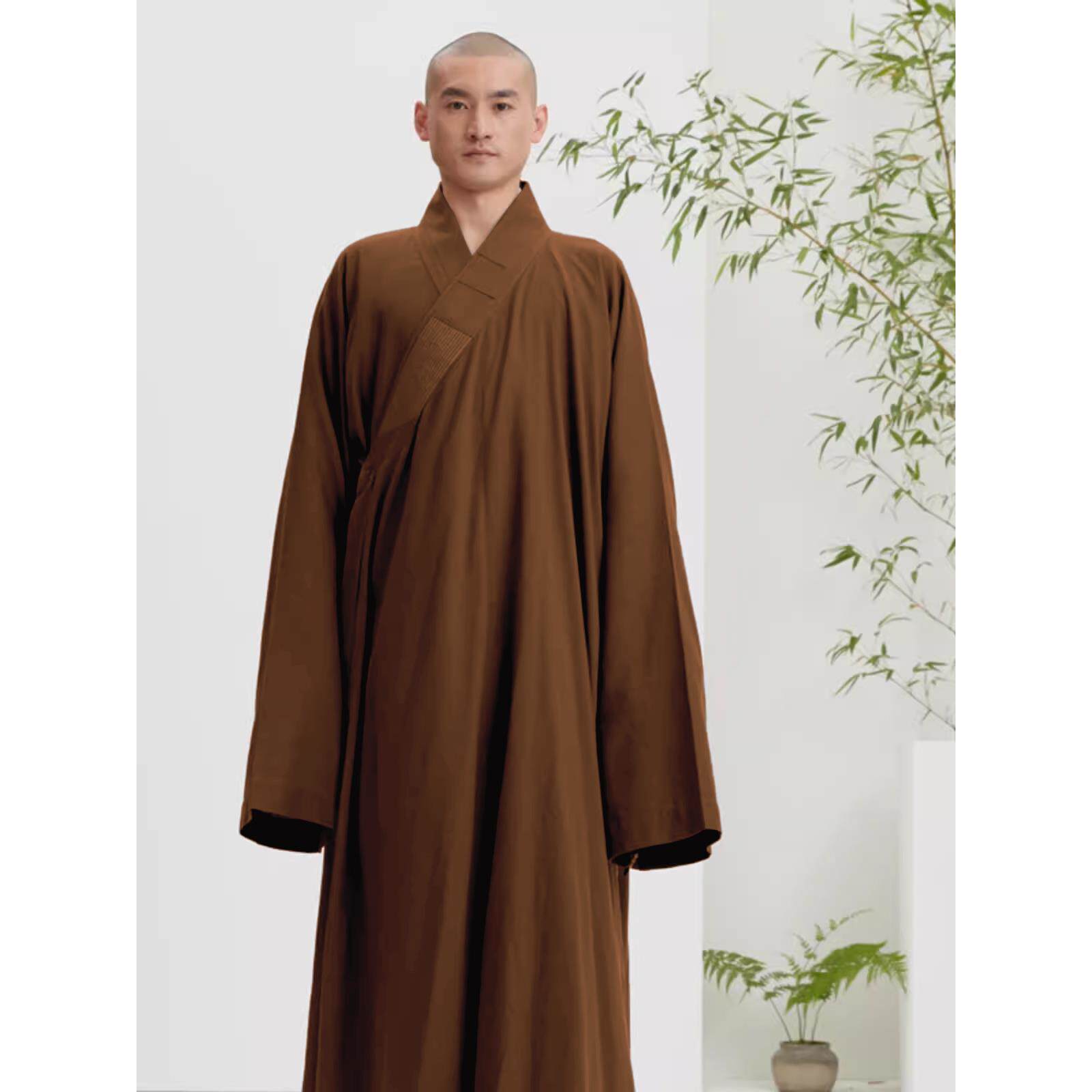 特价慈缘棉麻春秋禅堂禅袍可机洗僧服男女款加宽单层大褂汉服僧袍