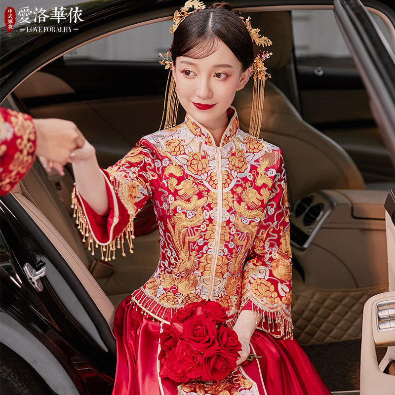 龙凤褂嫁衣2020新款夏季秀禾服新娘中式婚纱礼服结婚敬酒服秀禾秋