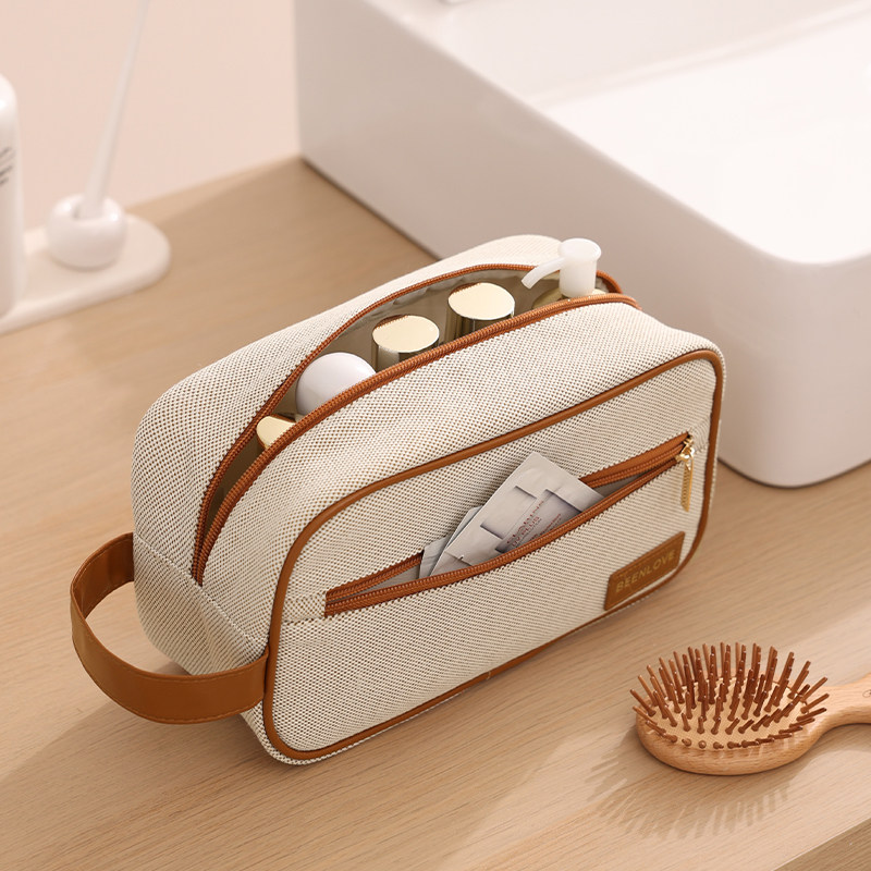 化妆包便携式分区小型外出立体形出门护肤品高颜值化妆品收纳袋包