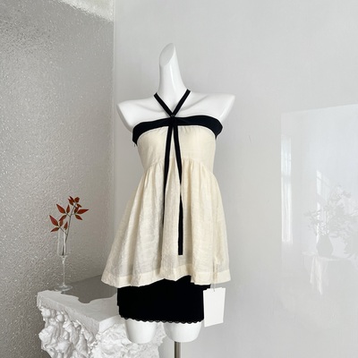 首尔周末 春夏纯欲辣妹风中式服装上衣半裙子 R3770