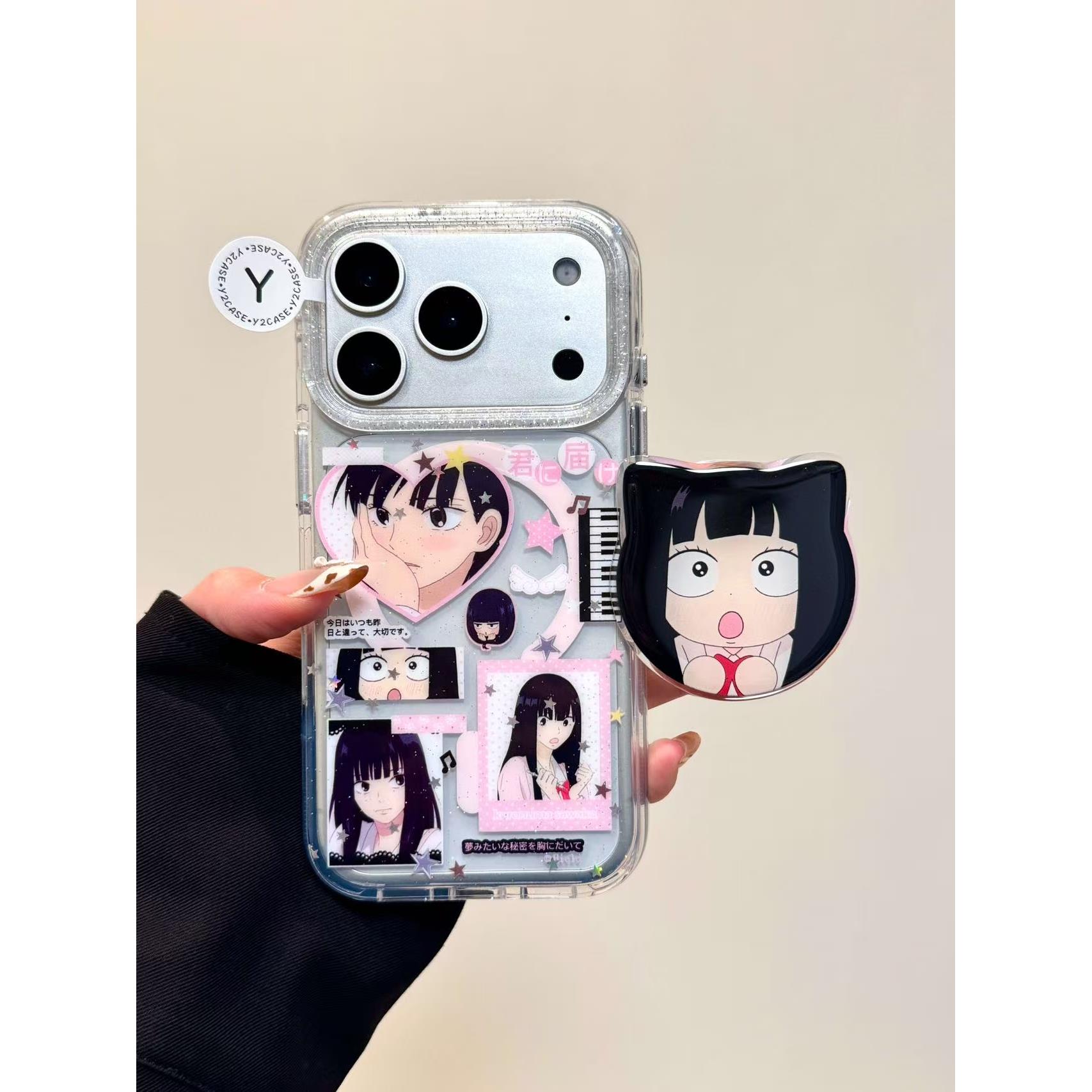 卡通猫耳美少女爽子适用iPhone17promax手机壳15新款17pro网红女款13创意全包防摔16pro超好看14保护套潮流感