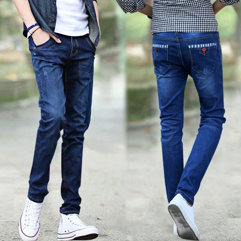 Jeans pour adolescent pieds Slim pour Quatre saisons - Ref 1461284 Image 4