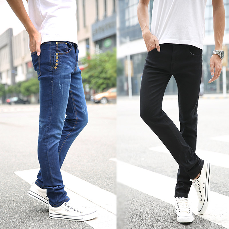 Jeans pour adolescent pieds Slim pour Quatre saisons - Ref 1461284 Image 1