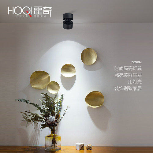 小射灯led天花灯筒灯明装客厅吊顶吸顶展厅北欧轨道射灯cob轨道灯