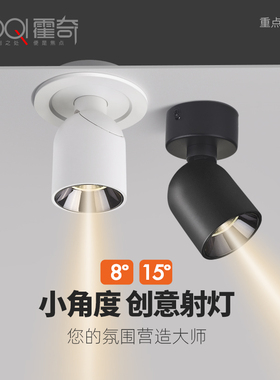 小角度射灯嵌入式可调角度茶室过道玄关8°/15度LED气氛灯聚光灯