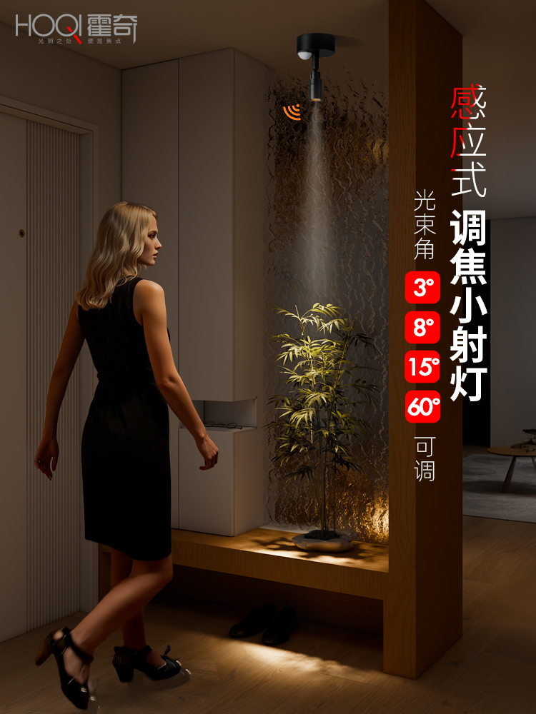 入口门自动传感器聚光表面聚光小角度聚光入口通道有人来时亮起