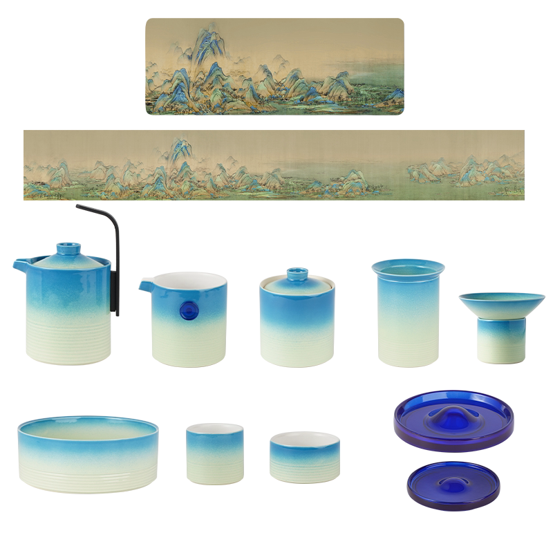 故宫千里江山茶具套装