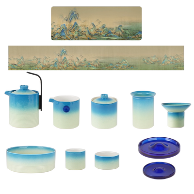 故宫千里江山茶具套装