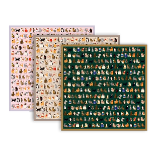 故宫 宫猫百福真丝丝巾 桑蚕丝春夏新款披肩礼盒生日  妇女节礼物