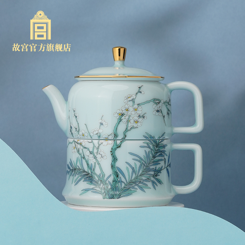 故宫 岁朝佳兆茶具套装 2件套 茶壶茶杯生日礼物故宫官方旗舰店