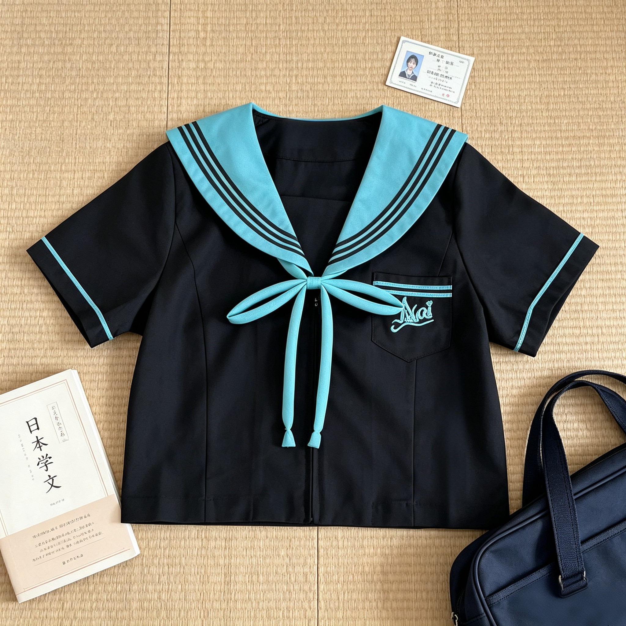 纯色领绳免打jk蝴蝶结日系学院风领结酒红绿色 水手服需要延长带图片