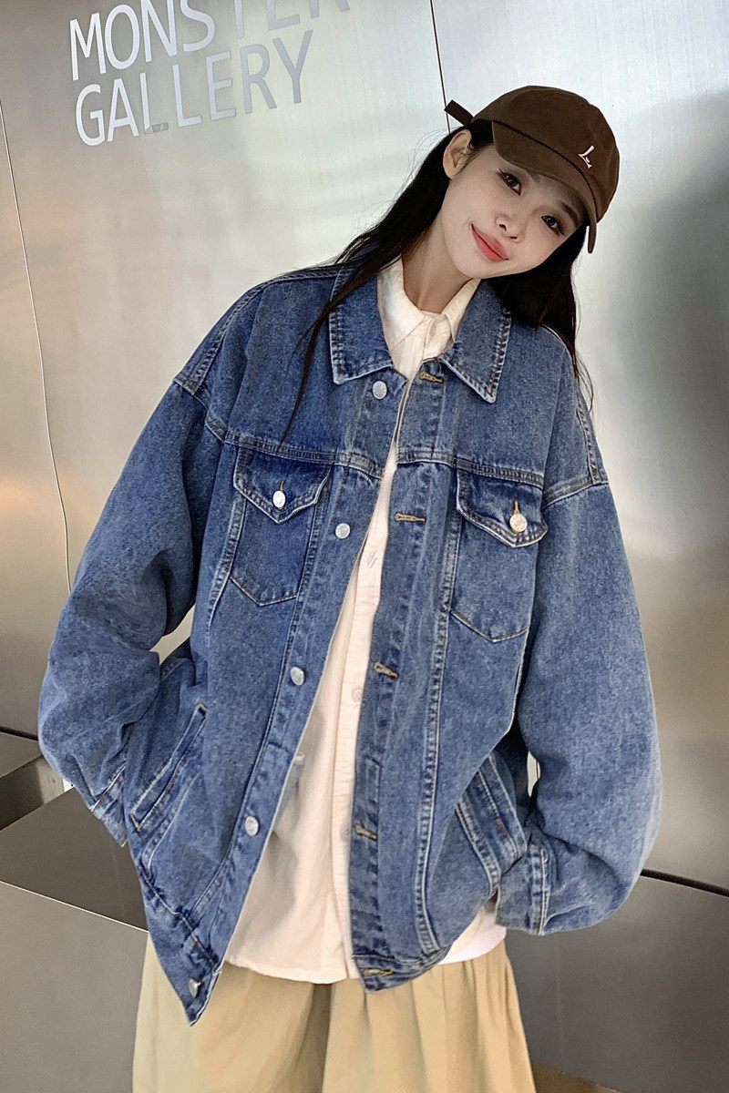 24款牛仔夹克宽松韩版工装潮流水洗情侣外套N991/P98148,男装夹克,星座202