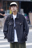 24新款水洗牛仔男夹克上衣潮流纯色外套N2022/P105，男装夹克，星座202