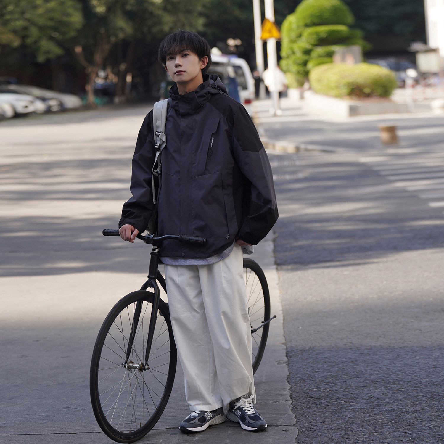 备货充足2026年新款抖音品质潮流撞色冲锋衣外套JK19/P70,男装夹克,星座202