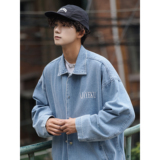 24款中长款字母刺绣工装男牛仔水洗夹克2016/P98，男装夹克，星座202