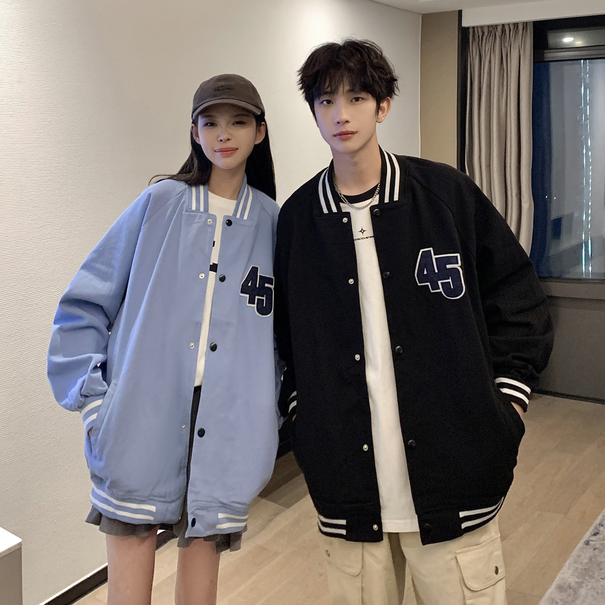 24秋新款棒球领简约情侣款夹克上衣外套JK328/P90,男装夹克,星座202