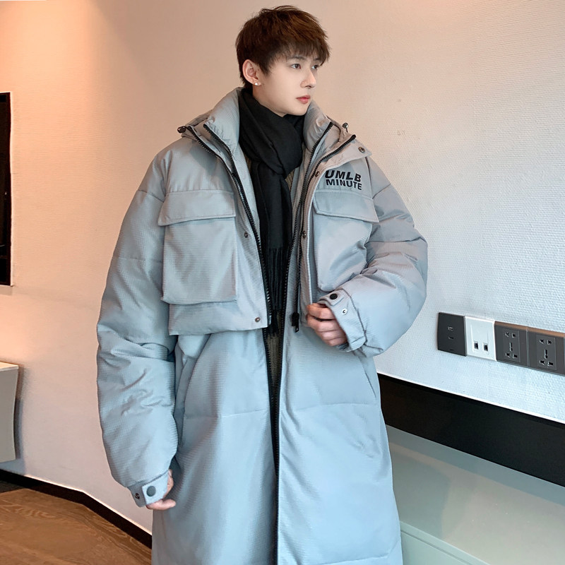 羽绒服冬季新款长款工装口袋加厚情侣羽绒服Y908/P175,男装羽绒服,星座202