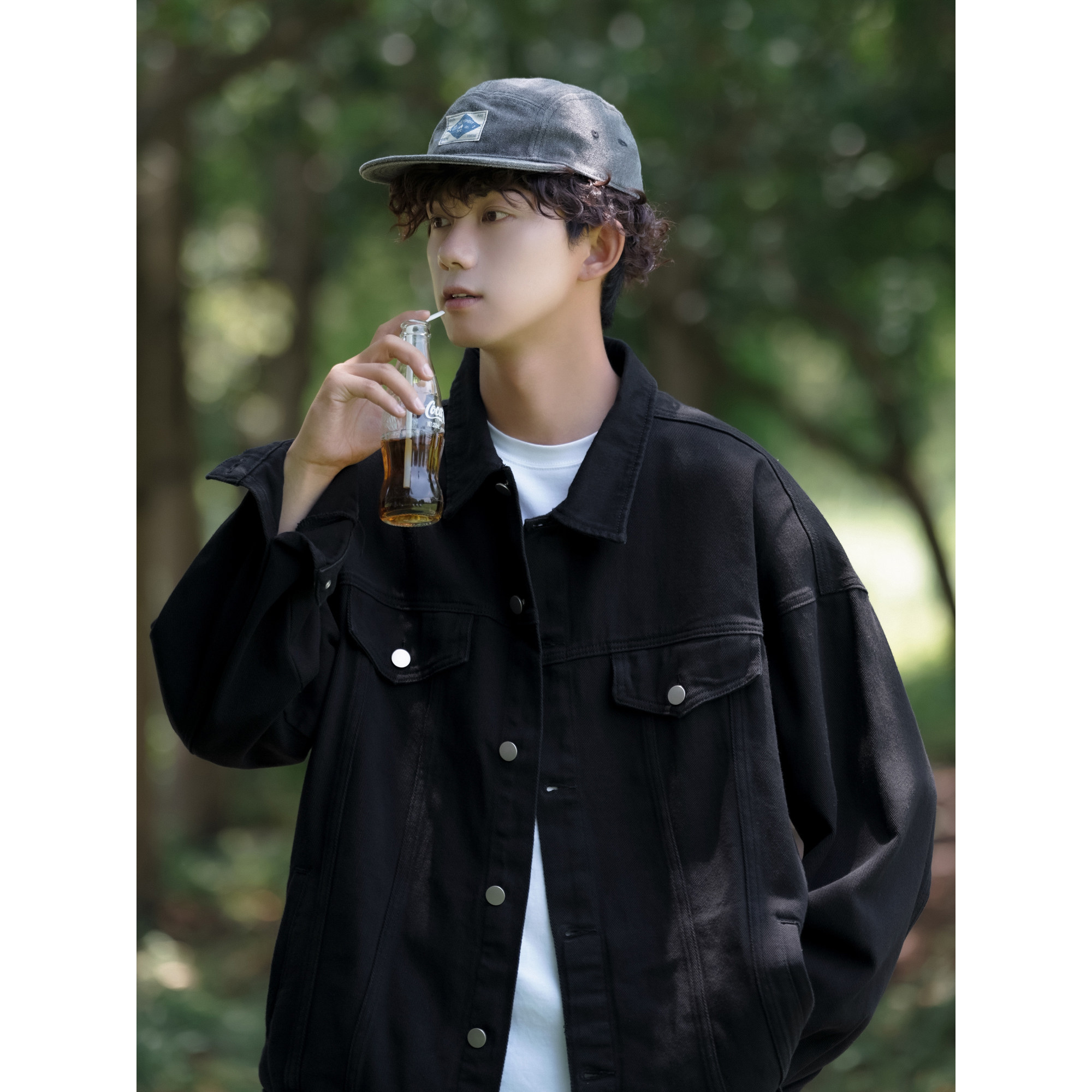 24款  纯色水洗夹克男士休闲潮流外套上衣 2021/P95图片