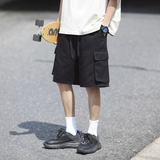 七色夏季新款水洗工装大口袋微弹潮流休闲短裤K2201/P55，男装牛仔裤，星座202