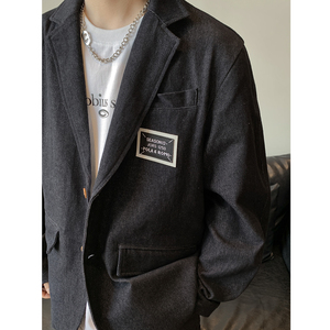 西装外套男士高级感痞帅潮牌宽松休闲日系复古小西服Z04/ P145图片