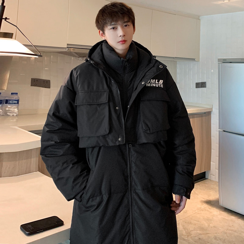 羽绒服冬季新款长款工装口袋加厚情侣羽绒服Y908/P175,男装羽绒服,星座202