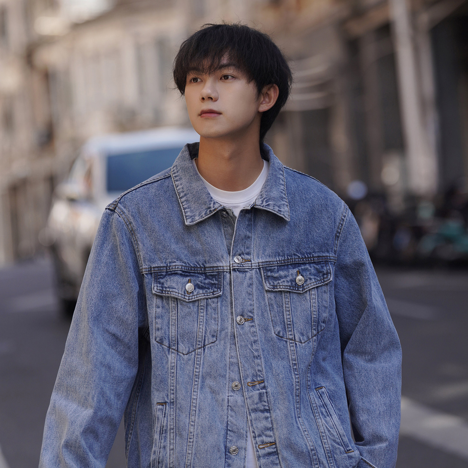 24款新款纯色净版水洗牛仔夹克上衣N606/P98,男装夹克,星座202
