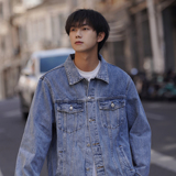 24款新款纯色净版水洗牛仔夹克上衣N606/P98，男装夹克，星座202