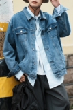 男士净版水洗翻领多口袋潮流牛仔夹克情侣款外套N601/P105，男装夹克，星座202