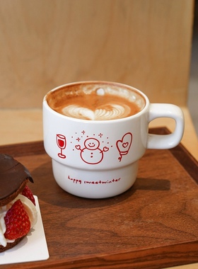 Endless stars冬日甜心雪人马克杯咖啡杯高颜值陶瓷杯圣诞节礼物