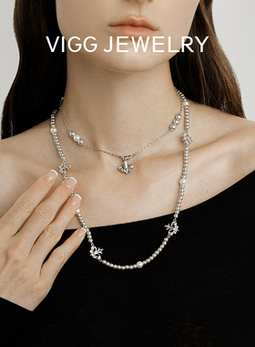VIGG月光鸢尾项链女轻奢高级感