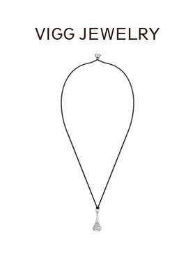 VIGG拉丝贝纹项链女复古高级感