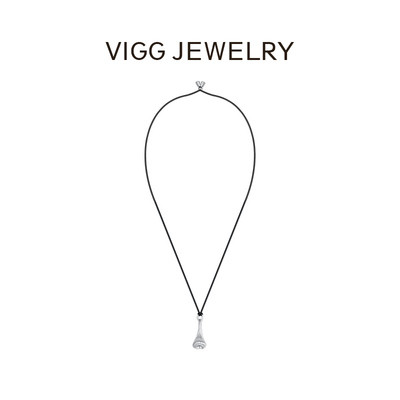 VIGG拉丝贝纹项链女复古高级感