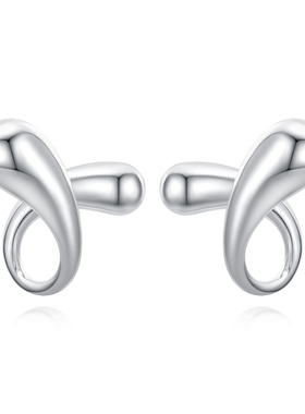 【张琪JIEJI专属】VIGG螺旋水滴耳钉女轻奢纯银耳针耳饰-zb