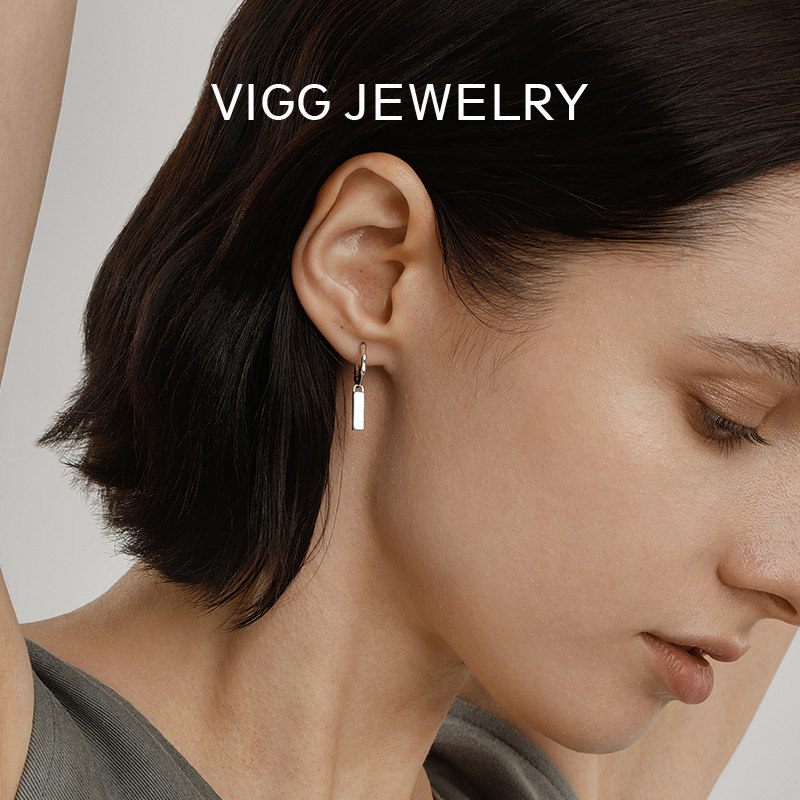 VIGG小银条耳扣女小众925纯银设计2026年新款高级感时尚百搭耳饰