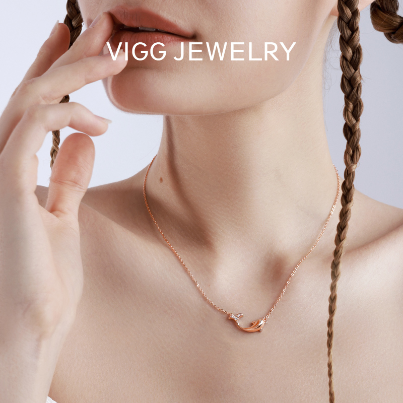 海豚轻奢小众银女吊坠