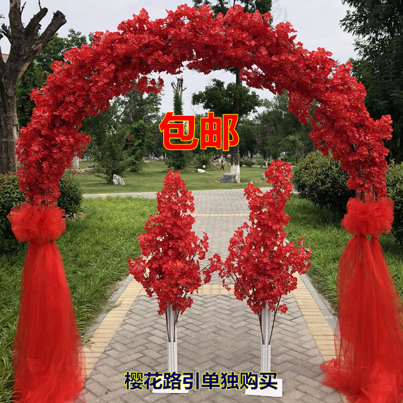 新款樱花结婚花门婚庆花门结婚庆典拱门樱花婚礼花架拱门开业花门
