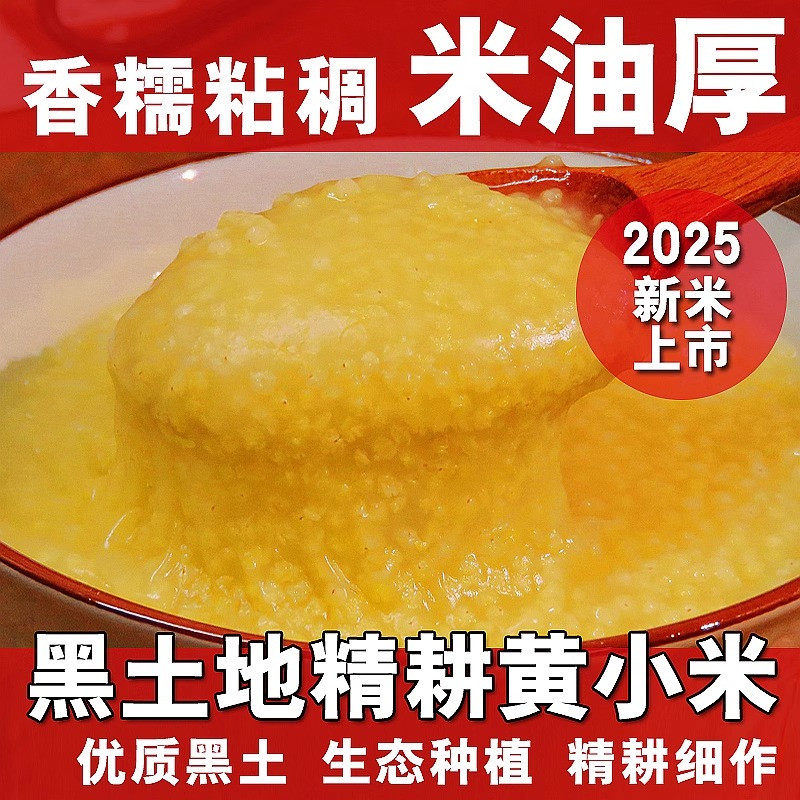 东北新黄小米5斤2025年农家优质大金苗新小米养胃粗杂粮粥2.5kg