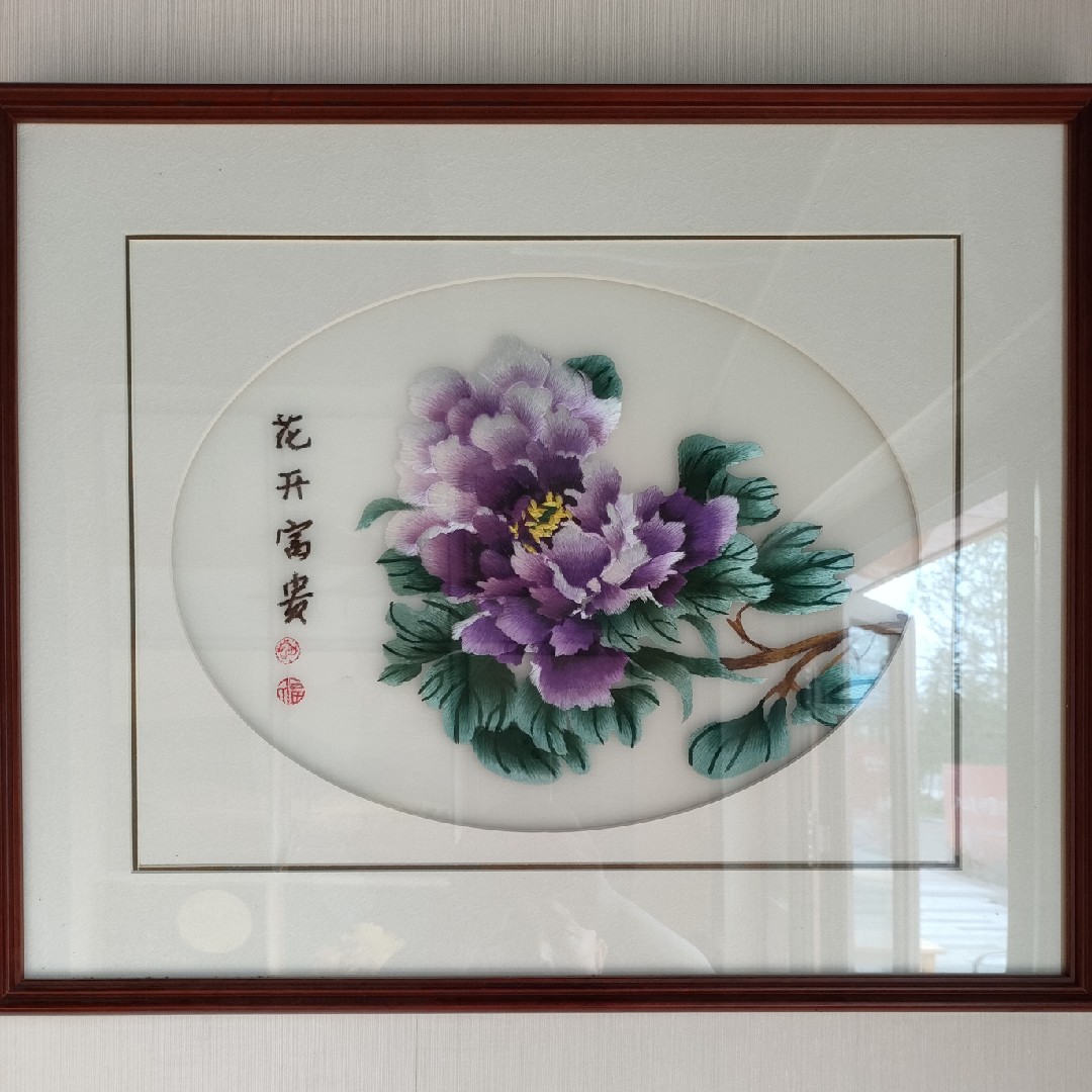 刺绣实木电表箱装饰画遮丑神器免打孔图片