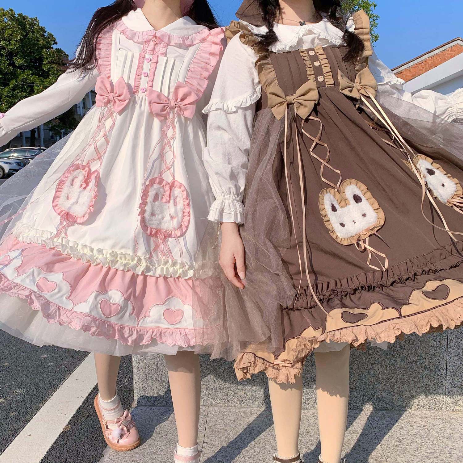 洛丽塔裙子忘兔约定jsk吊带连衣裙洛丽塔闺蜜装lolita