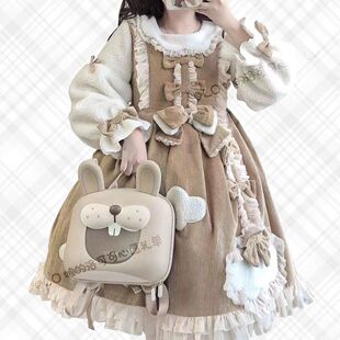 现货秋冬款lolita全套厚实保暖冬季卡哇伊丽塔长袖OP学生连衣裙