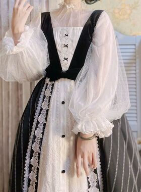 Aria原创【海妖内搭】银丝雪纺仙气亲肤百搭lolita内搭衬衫洛丽塔