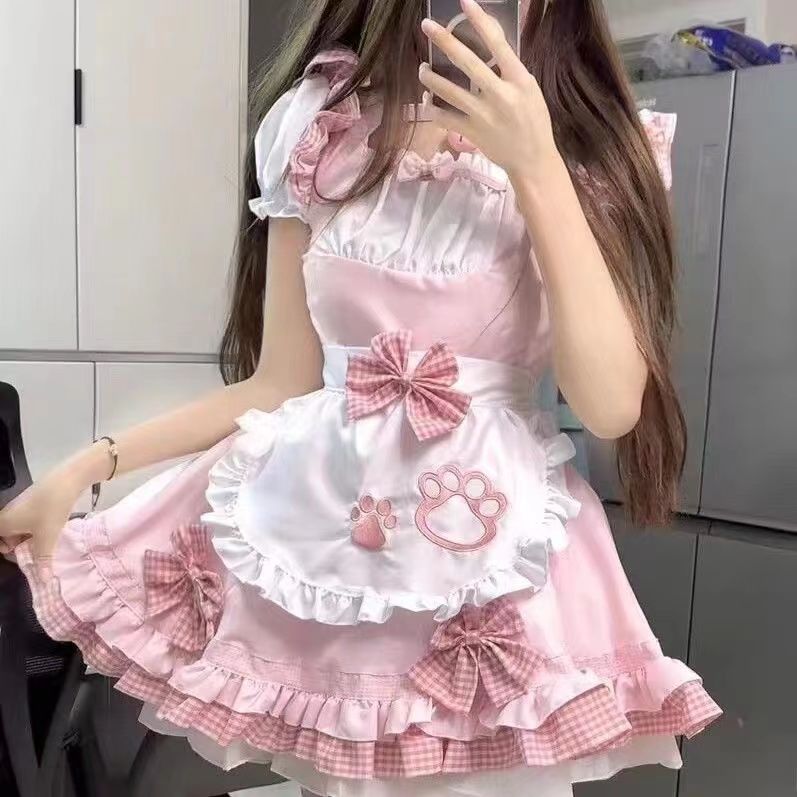 可爱女仆装软妹cos猫咪服lolita连衣裙洛丽塔女佣套装日系二次元
