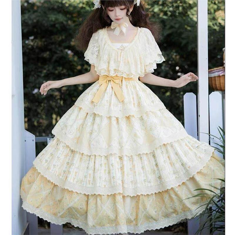 超仙lolita外搭洛丽塔披肩蕾丝开衫罩衫灯笼袖披肩上衣女夏季开衫