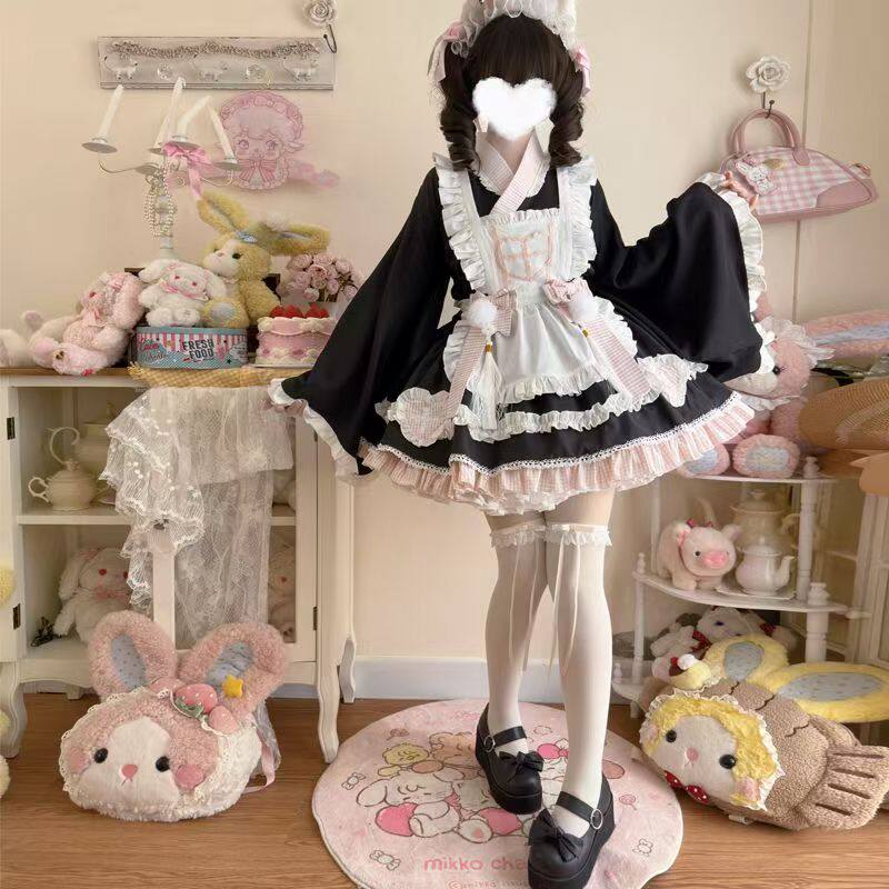 ~原创设计甜喵护士Lolita洋装甜美和风女仆连衣裙夏