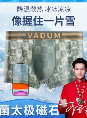 VADUM男士内裤莫代尔7A抗菌太极磁石内裆四角裤平角裤夏透气干爽