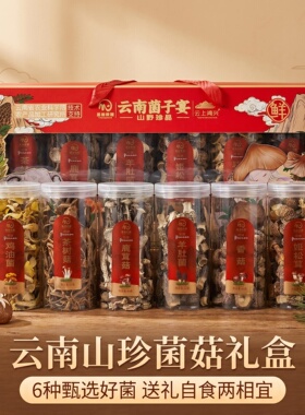 悠游耘南330g云南高原山珍菌菇礼盒6种菌菇干货特产伴手礼