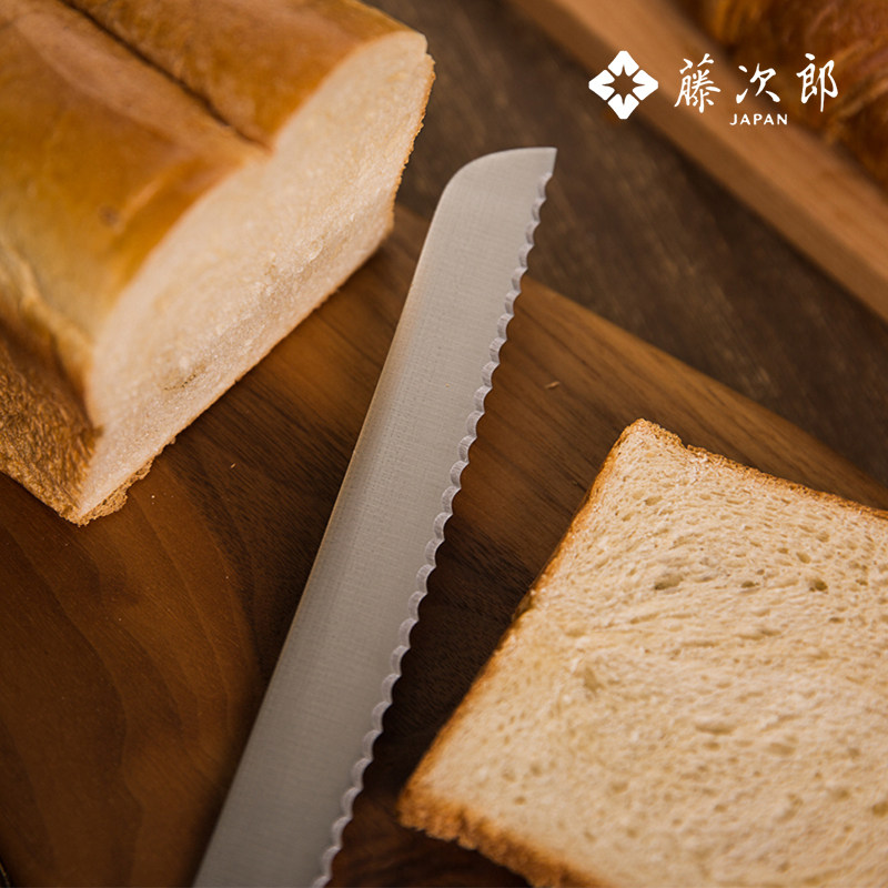 日本进口藤次郎不锈钢锯齿面包刀